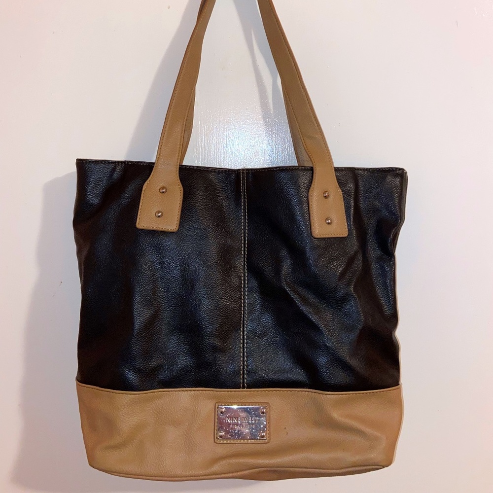 Nine West pleather tote bag